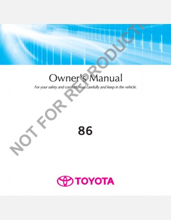 toyota 86 2015-2016 owners manual